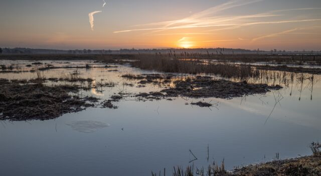 Zonsondergang in de Engbertsdijksvenen | Foto: Marco van de Burgwal